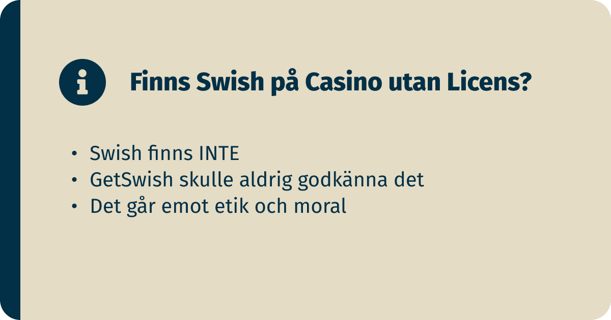 casino utan svensk licens med Swish